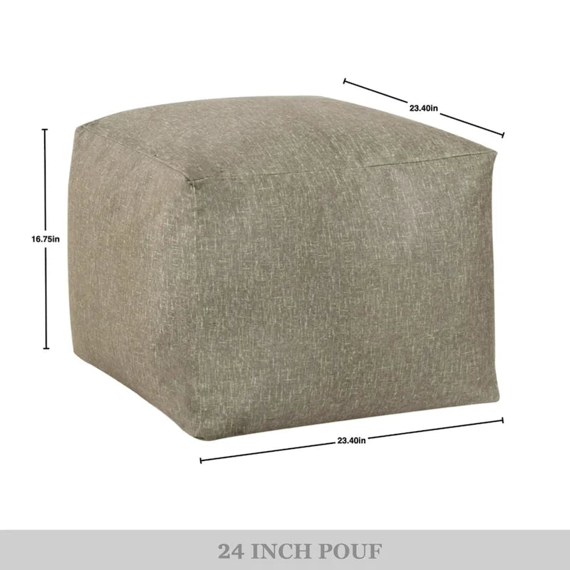 Pouf rembourré en velours CraftPorch Glam de 61 cm