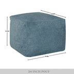 Pouf rembourré en velours CraftPorch Glam de 61 cm