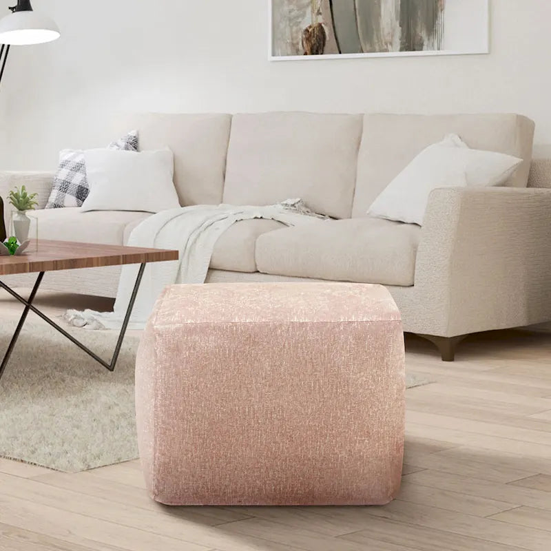 Pouf rembourré en velours CraftPorch Glam de 61 cm
