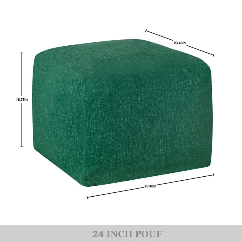 Pouf rembourré en velours CraftPorch Glam de 61 cm