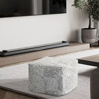 Pouf rembourré en velours CraftPorch Glam de 61 cm