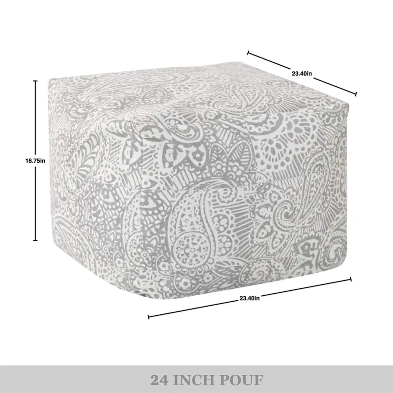 Pouf rembourré en velours CraftPorch Glam de 61 cm