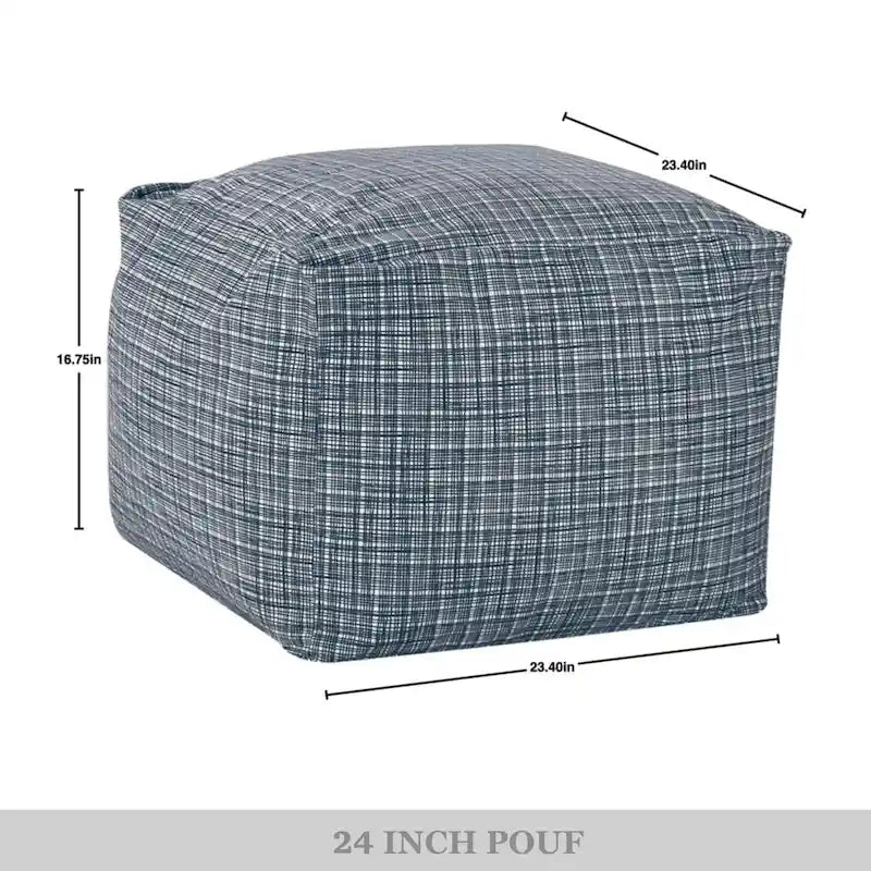 Pouf rembourré en velours CraftPorch Glam de 61 cm