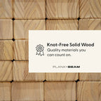 Chaise de salle à manger moderne en bois massif Plank and Beam - Lot de 2