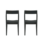 Chaise de salle à manger moderne en bois massif Plank and Beam - Lot de 2