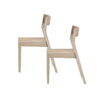 Chaise de salle à manger moderne en bois massif Plank and Beam - Lot de 2
