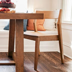 Chaise de salle à manger moderne en bois massif Plank and Beam - Lot de 2