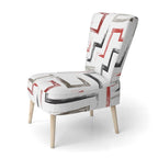 Fauteuil d'appoint et fauteuil rembourrés à motifs géométriques tendance multicolores Designart