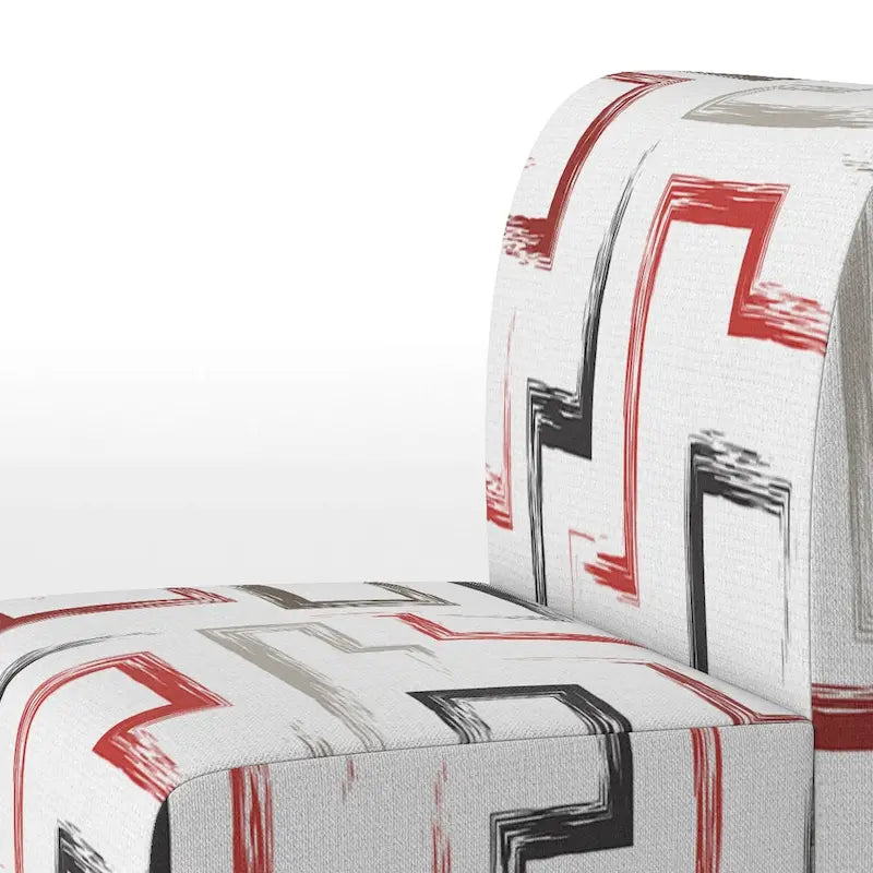 Fauteuil d'appoint et fauteuil rembourrés à motifs géométriques tendance multicolores Designart