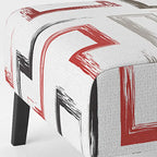 Fauteuil d'appoint et fauteuil rembourrés à motifs géométriques tendance multicolores Designart