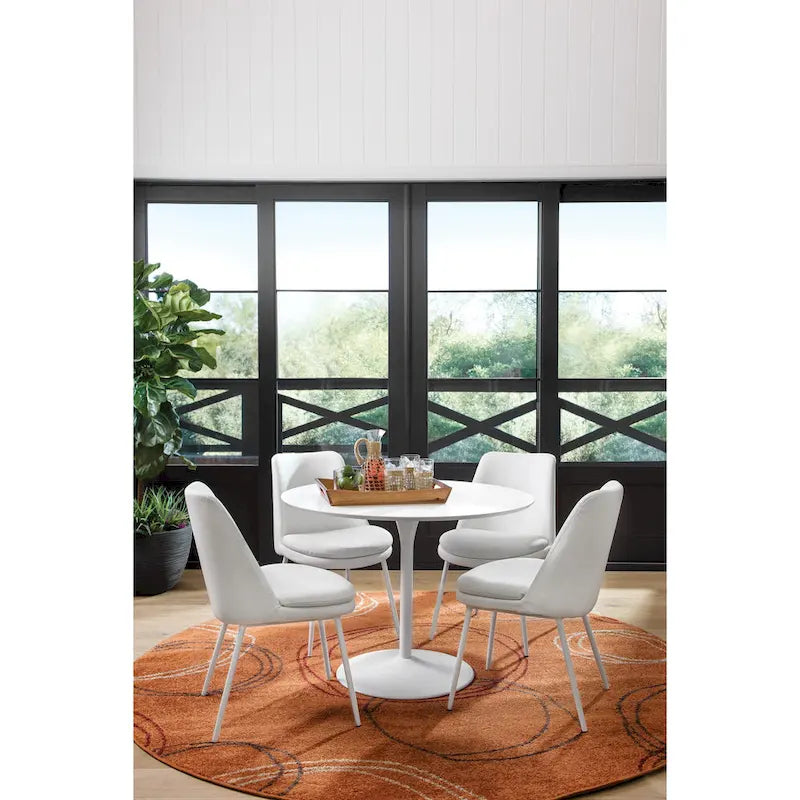 Table de salle à manger ronde à fleurs 41,25 x 41,25