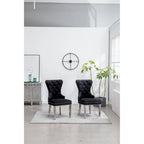 Fauteuil Montura en velours capitonné de Roundhill Furniture (lot de 2)