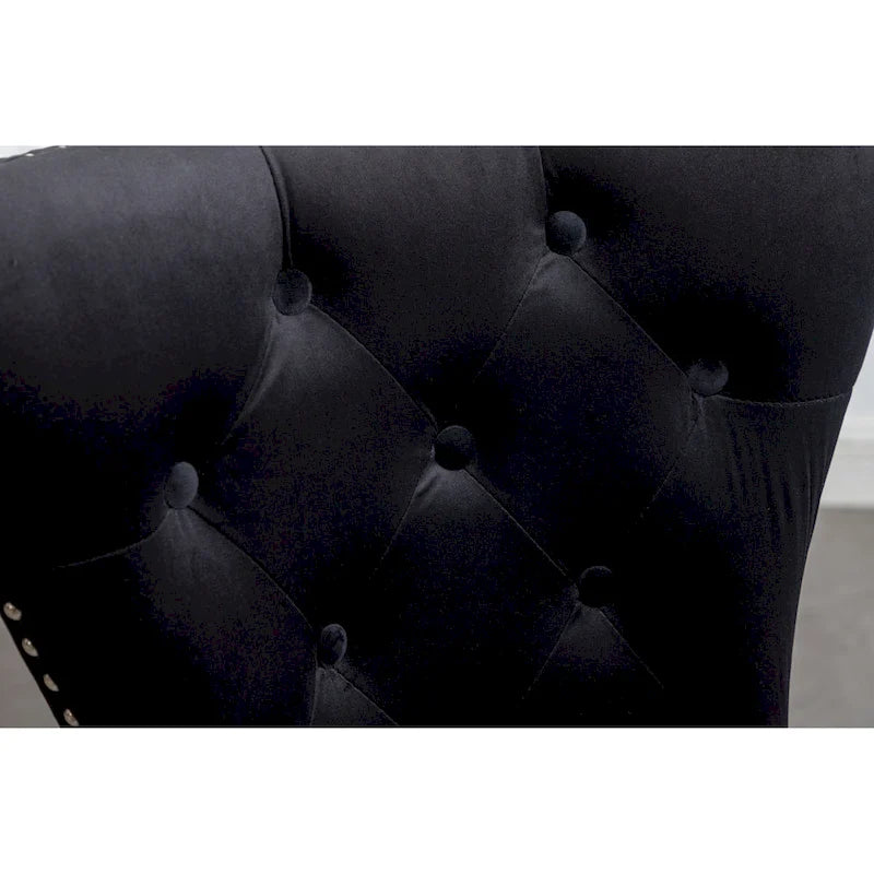 Fauteuil Montura en velours capitonné de Roundhill Furniture (lot de 2)