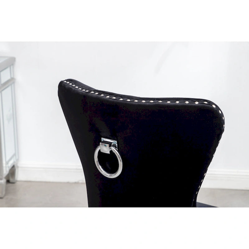 Fauteuil Montura en velours capitonné de Roundhill Furniture (lot de 2)