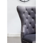 Fauteuil Montura en velours capitonné de Roundhill Furniture (lot de 2)