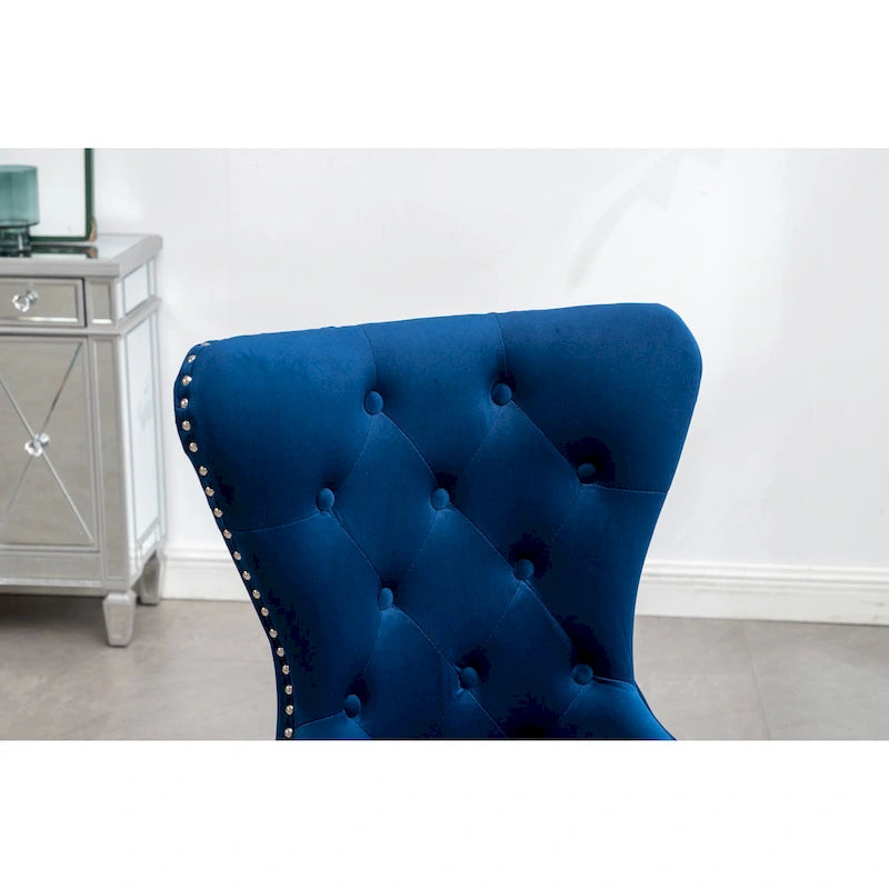 Fauteuil Montura en velours capitonné de Roundhill Furniture (lot de 2)