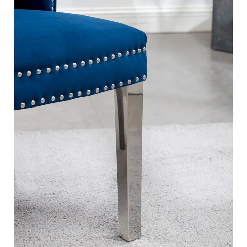 Fauteuil Montura en velours capitonné de Roundhill Furniture (lot de 2)