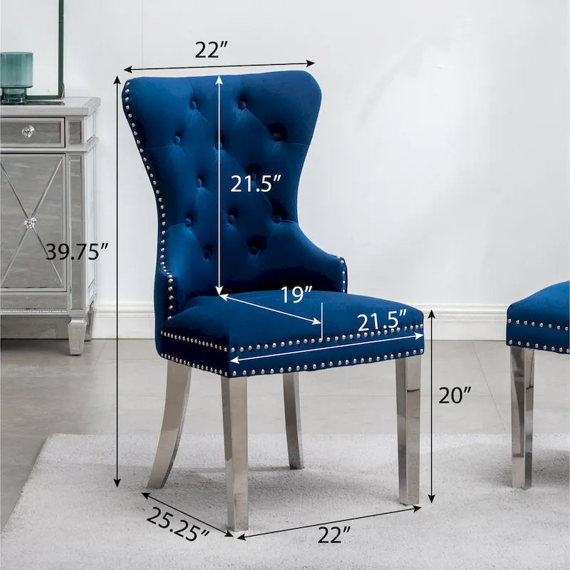 Fauteuil Montura en velours capitonné de Roundhill Furniture (lot de 2)