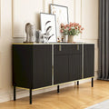 Buffet de cuisine Timechee à 4 portes et 2 tiroirs supérieurs, meuble de rangement d'appoint