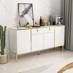 Buffet de cuisine Timechee à 4 portes et 2 tiroirs supérieurs, meuble de rangement d'appoint