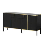 Buffet de cuisine Timechee à 4 portes et 2 tiroirs supérieurs, meuble de rangement d'appoint