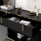 Buffet de cuisine Timechee à 4 portes et 2 tiroirs supérieurs, meuble de rangement d'appoint