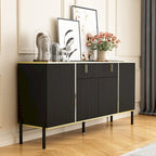Buffet de cuisine Timechee à 4 portes et 2 tiroirs supérieurs, meuble de rangement d'appoint