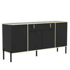 Buffet de cuisine Timechee à 4 portes et 2 tiroirs supérieurs, meuble de rangement d'appoint