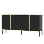 Buffet de cuisine Timechee à 4 portes et 2 tiroirs supérieurs, meuble de rangement d'appoint