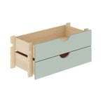 Kit de rangement modulaire à 2 tiroirs pour garde-manger de cuisine, 100 % bois massif, par Palace Imports