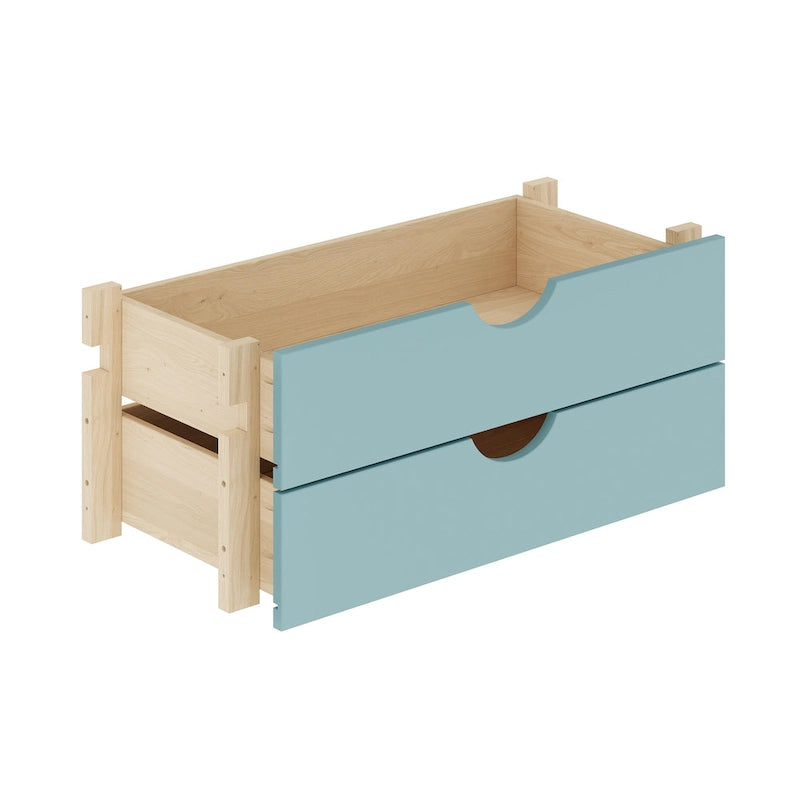 Kit de rangement modulaire à 2 tiroirs pour garde-manger de cuisine, 100 % bois massif, par Palace Imports