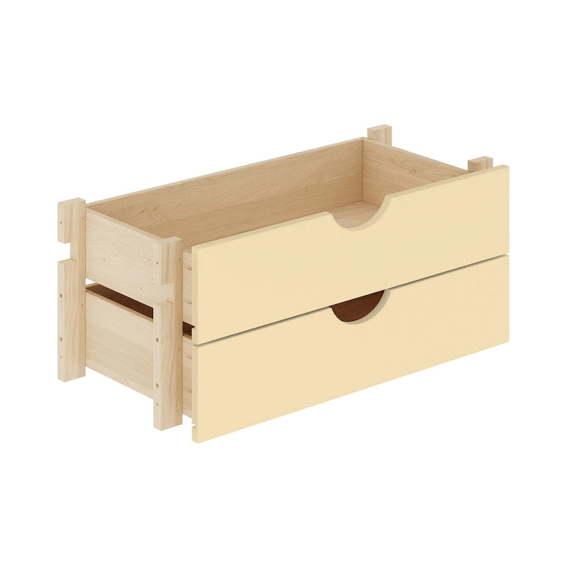 Kit de rangement modulaire à 2 tiroirs pour garde-manger de cuisine, 100 % bois massif, par Palace Imports