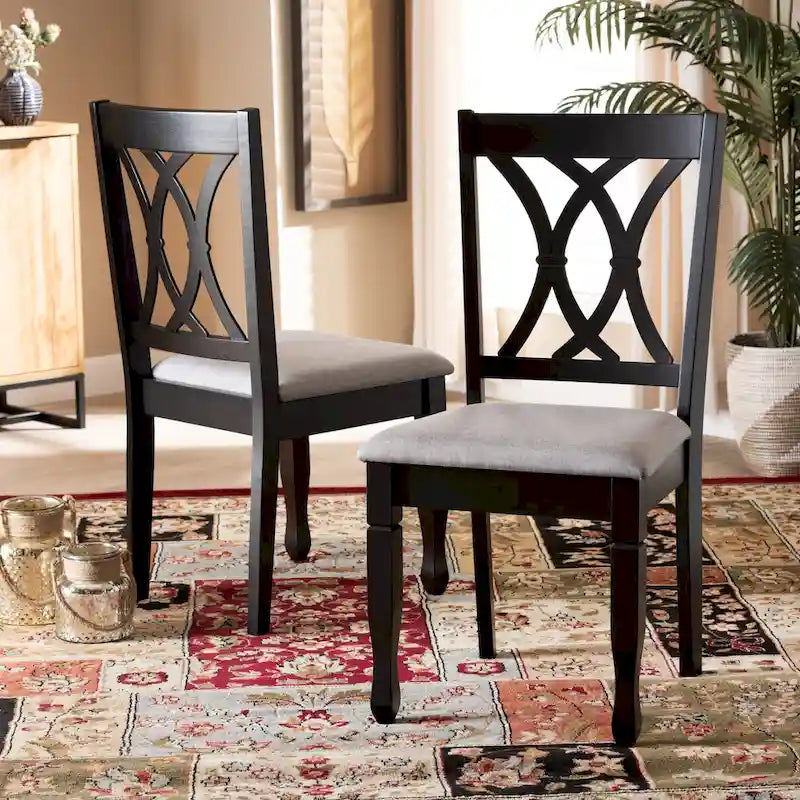 Reneau Modern and Contemporary Upholstered 2-Piece Dining Chair Set