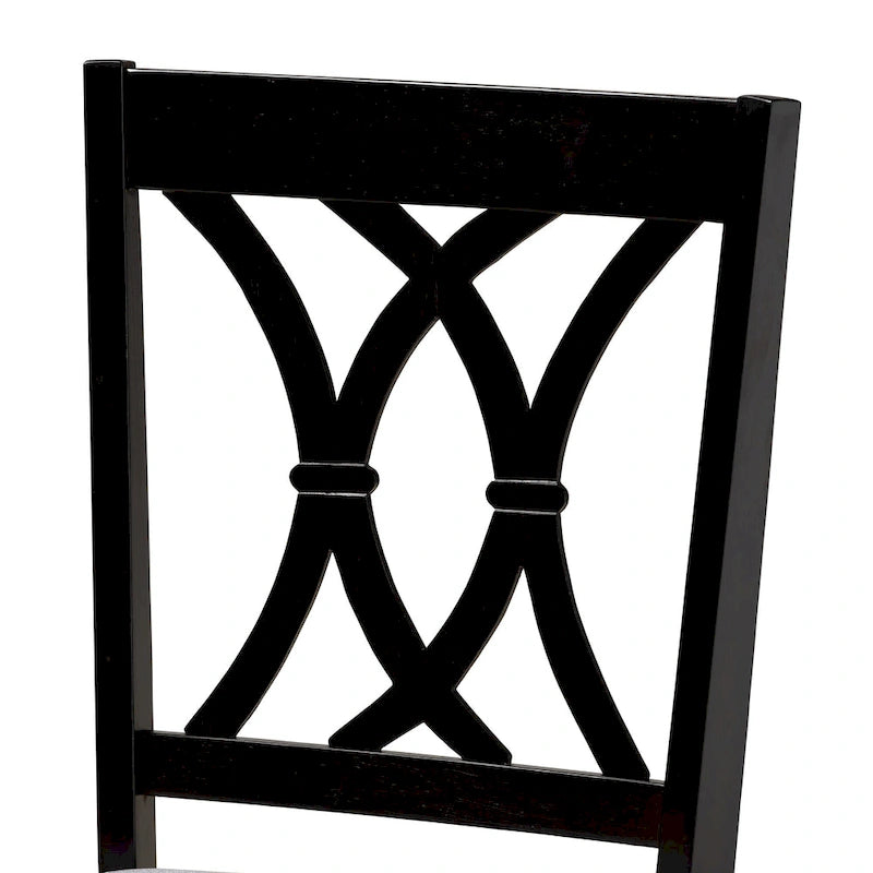 Ensemble de 2 chaises de salle à manger rembourrées Reneau, style moderne et contemporain