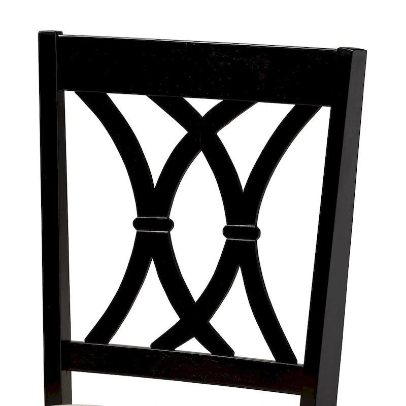 Ensemble de 2 chaises de salle à manger rembourrées Reneau, style moderne et contemporain