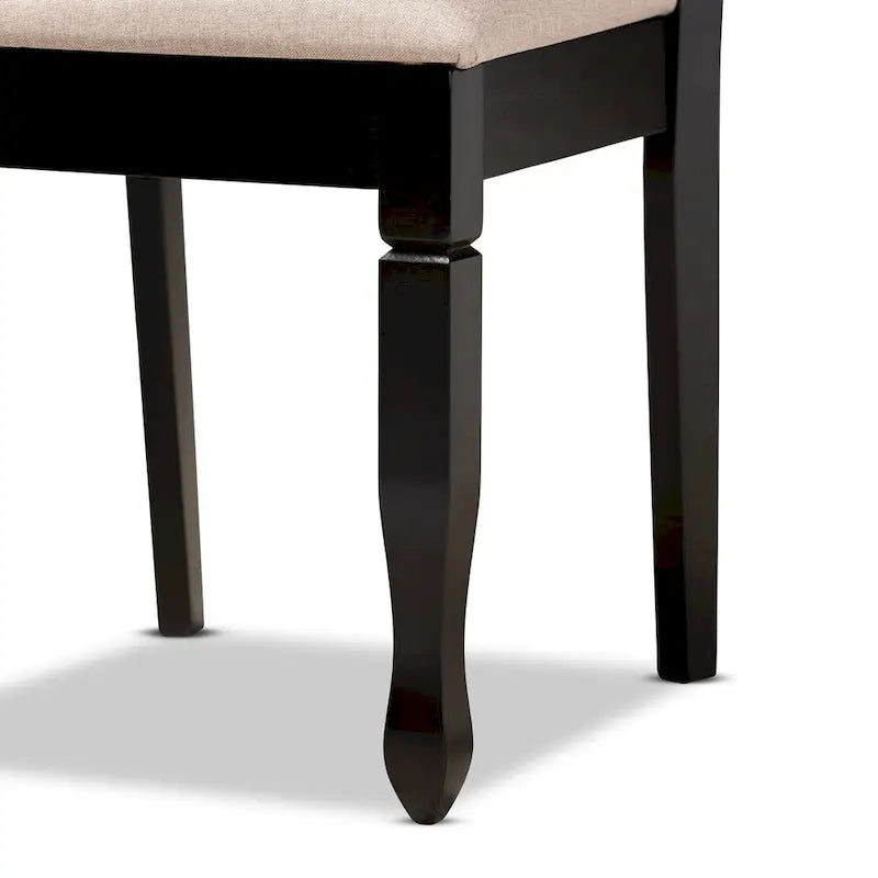 Ensemble de 2 chaises de salle à manger rembourrées Reneau, style moderne et contemporain