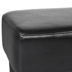 Repose-pieds rectangulaire Adeco petit modèle en cuir PU, ottoman moderne