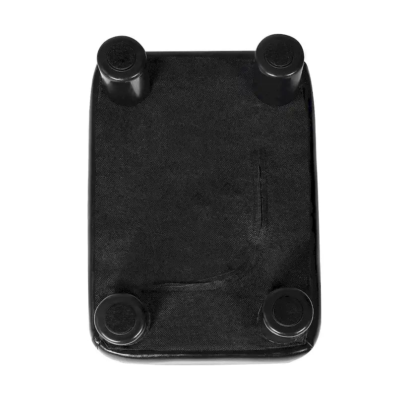 Repose-pieds rectangulaire Adeco petit modèle en cuir PU, ottoman moderne