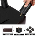 Repose-pieds rectangulaire Adeco petit modèle en cuir PU, ottoman moderne