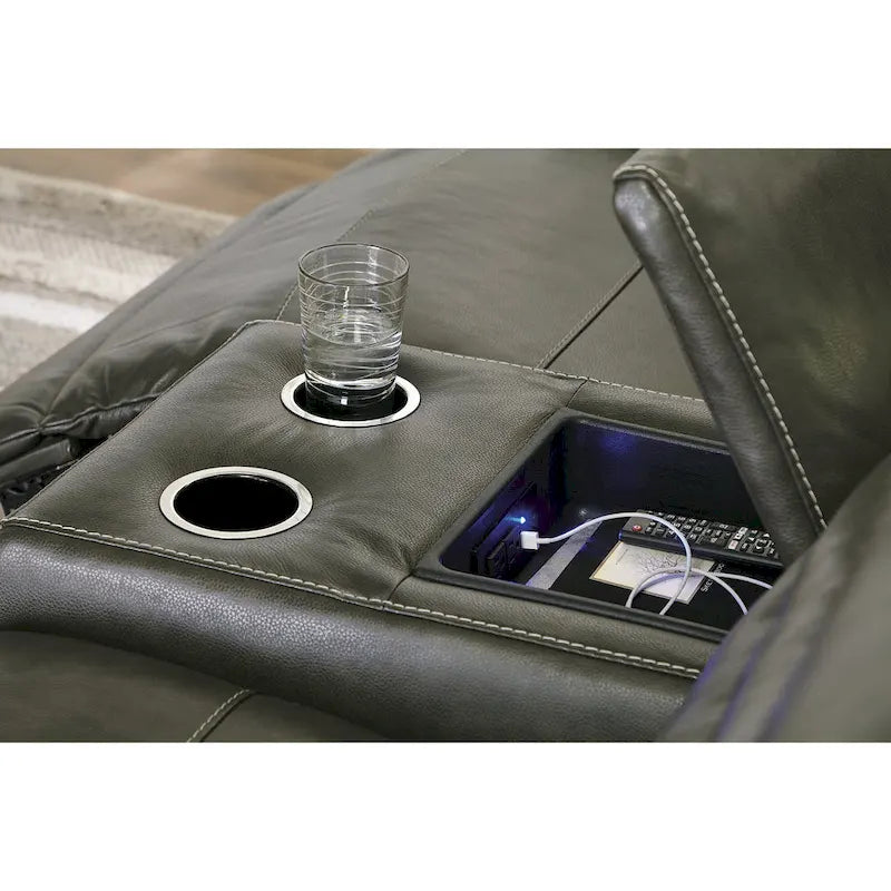 Canapé d'angle inclinable électrique 6 pièces Signature Design by Ashley Center Line - 138,25 po L x 120,5 po P x 35 po H