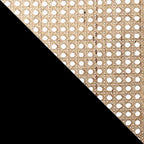 Chaise de salle à manger Manhattan Comfort Giverny en rotin noir et naturel - Lot de 2