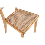 Chaise de salle à manger Manhattan Comfort Giverny en rotin noir et naturel - Lot de 2