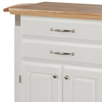 Chariot de cuisine Homestyles Dolly Madison avec plateau en bois