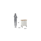 Chariot de cuisine Homestyles Dolly Madison avec plateau en bois