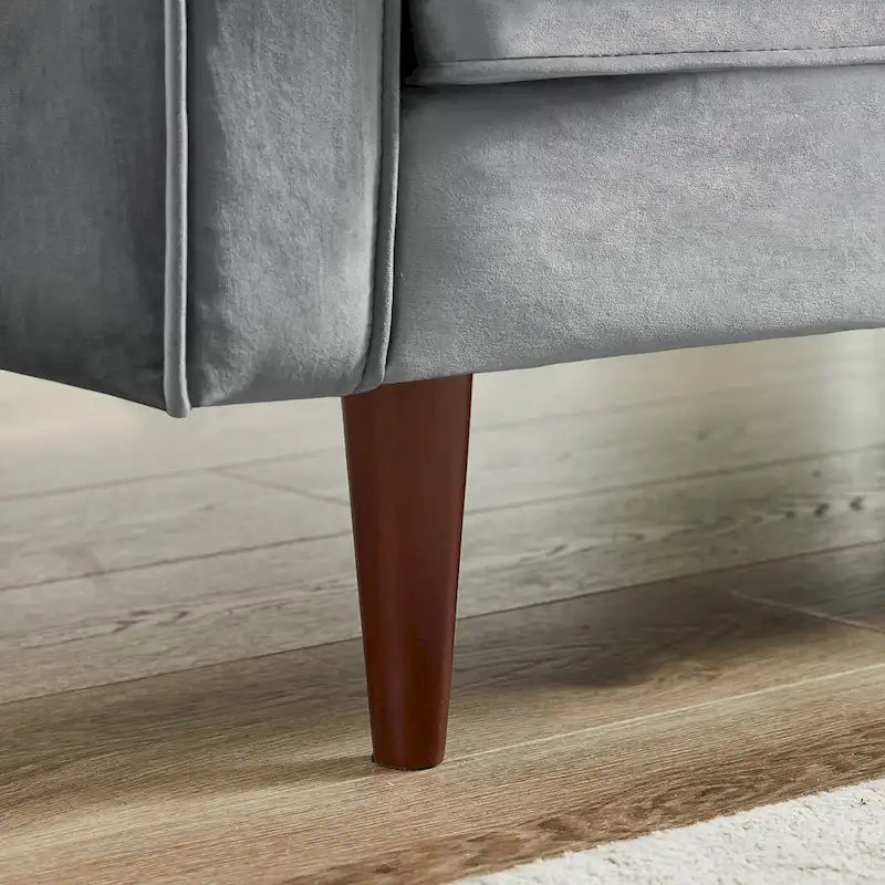 Canapé Kerry en velours capitonné, style moderne et confortable du milieu du siècle