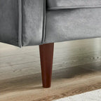 Canapé Kerry en velours capitonné, style moderne et confortable du milieu du siècle