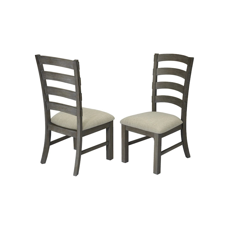 Ensemble de salle à manger à tréteaux 7 pièces de qualité supérieure, gris rustique ou noyer