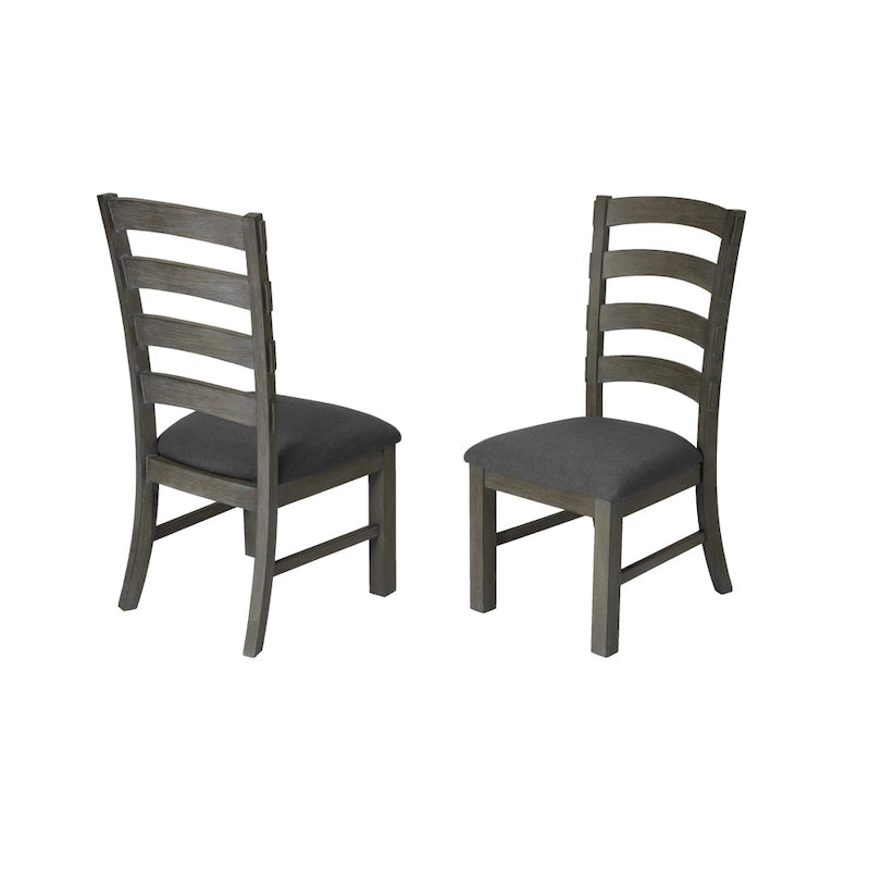 Ensemble de salle à manger à tréteaux 7 pièces de qualité supérieure, gris rustique ou noyer