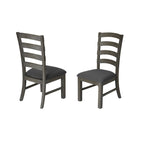 Ensemble de salle à manger à tréteaux 7 pièces de qualité supérieure, gris rustique ou noyer