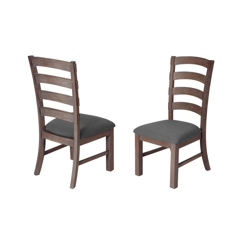 Ensemble de salle à manger à tréteaux 7 pièces de qualité supérieure, gris rustique ou noyer